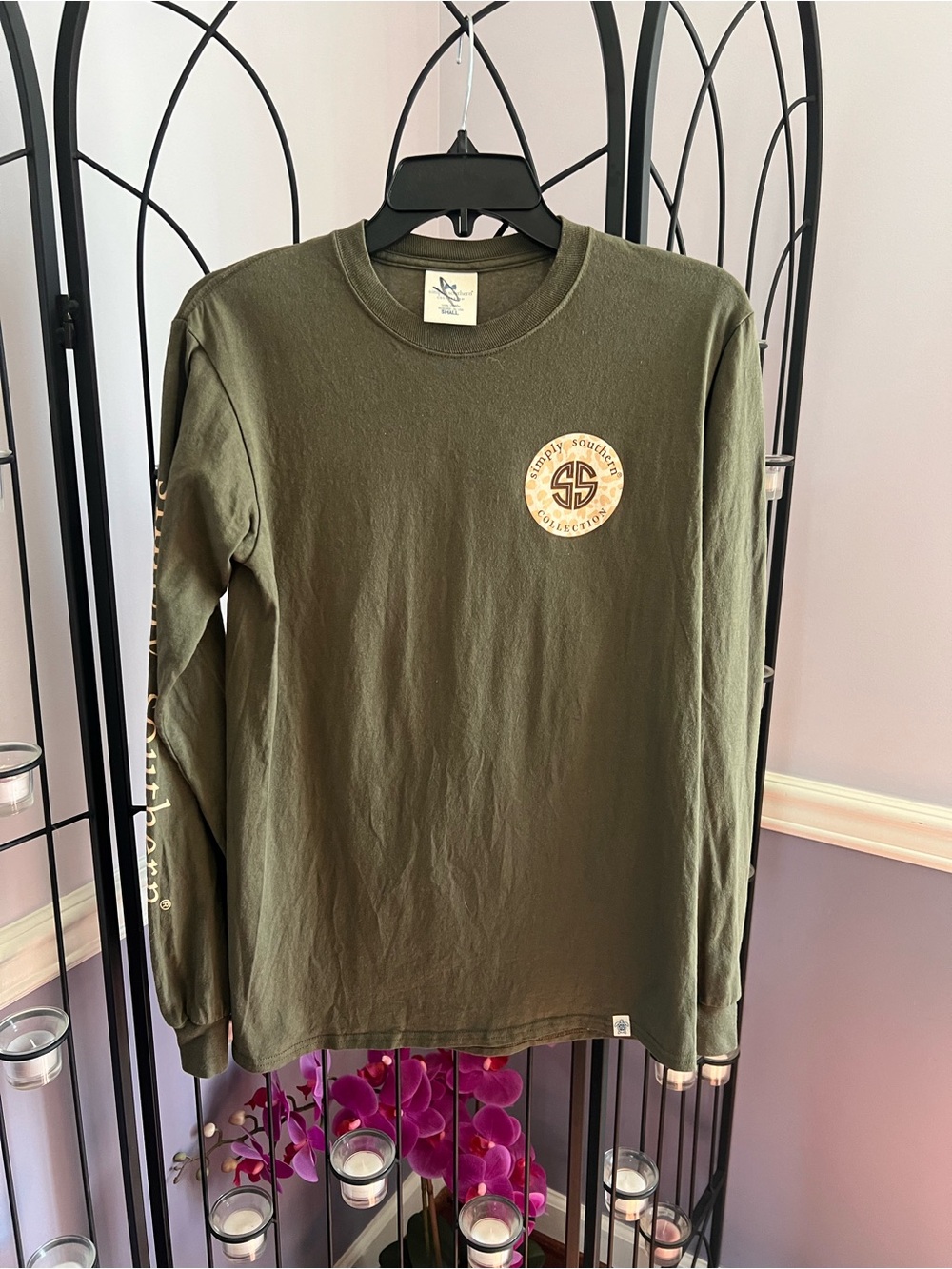 Simply Southern Olive Green Long Sleeve Graphic Tee